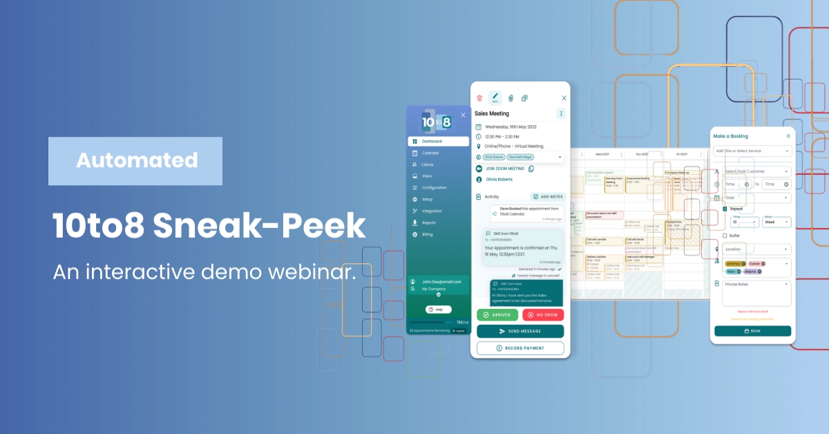10to8 Sneak-Peek — An interactive demo webinar